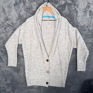 Free People Womens Shawl Collar Cardigan Sweater Size XS Gray Button Front
